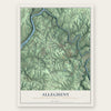 Allegheny, Westmoreland County, Pennsylvania map print, the full design