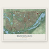 Bloomington, Minnesota map print, the full design