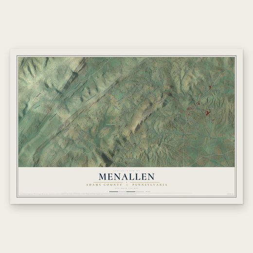 Menallen, Adams County, Pennsylvania map print, the full design