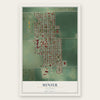 Minier, Illinois map print, the full design