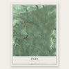Oley, Pennsylvania map print, the full design