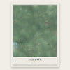 Duplain, Michigan map print, the full design