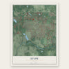 Stow, Ohio map print, the full design