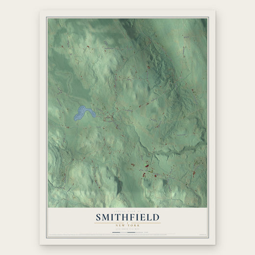 Smithfield, New York map print, the full design