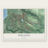 Newcastle, Washington map print, the full design