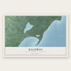 Baldwin, Iosco County, Michigan map print, the full design