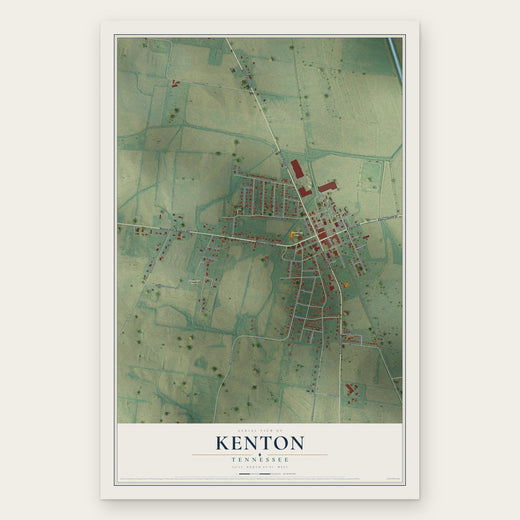 Kenton, Tennessee map print, the full design