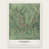 Edinburg, Virginia map print, the full design