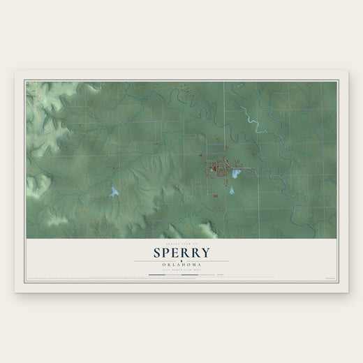 Sperry, Oklahoma map print, the full design