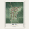 Wykoff, Minnesota map print, the full design