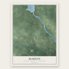 Marion, Juneau County, Wisconsin map print, the full design