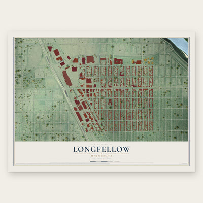 Longfellow, Minnesota map print, the full design