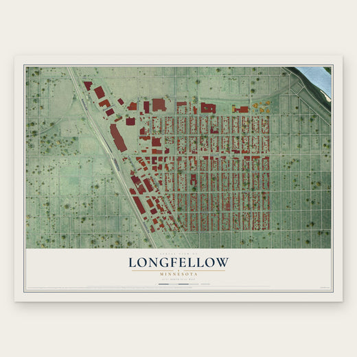 Longfellow, Minnesota map print, the full design