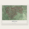 Midvale, Utah map print, the full design
