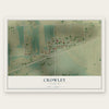Crowley, Colorado map print, the full design