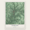 Hamilton, Alabama map print, the full design