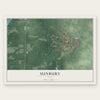 Sunbury, Ohio map print, the full design