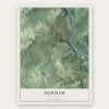 Durham, Pennsylvania map print, the full design