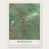 Brownsville, Oregon map print, the full design