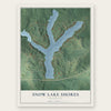 Snow Lake Shores, Mississippi map print, the full design