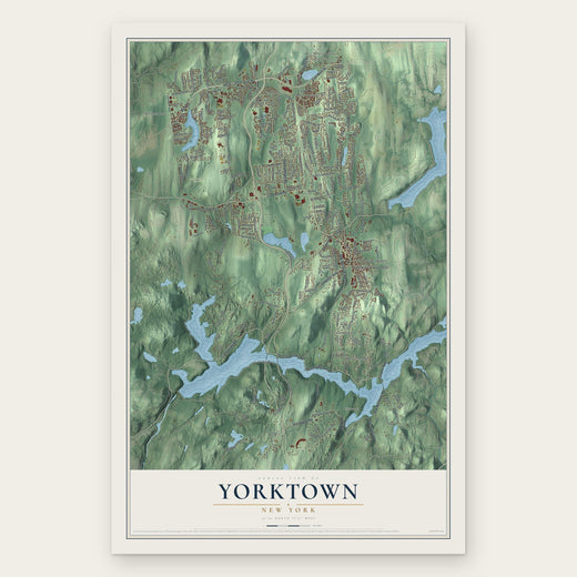 Yorktown, New York map print, the full design