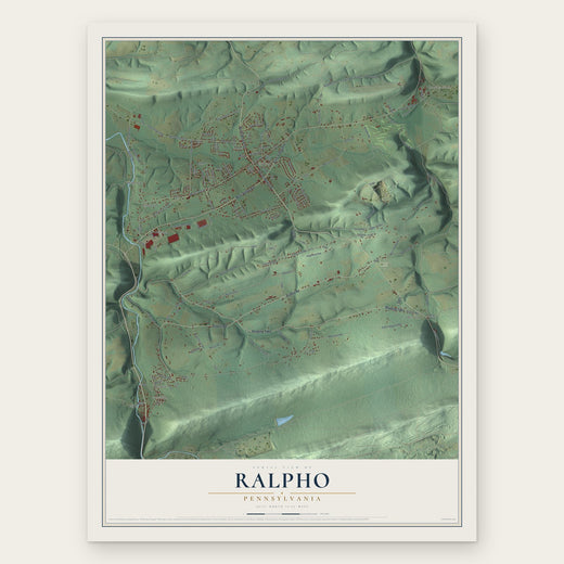 Ralpho, Pennsylvania map print, the full design