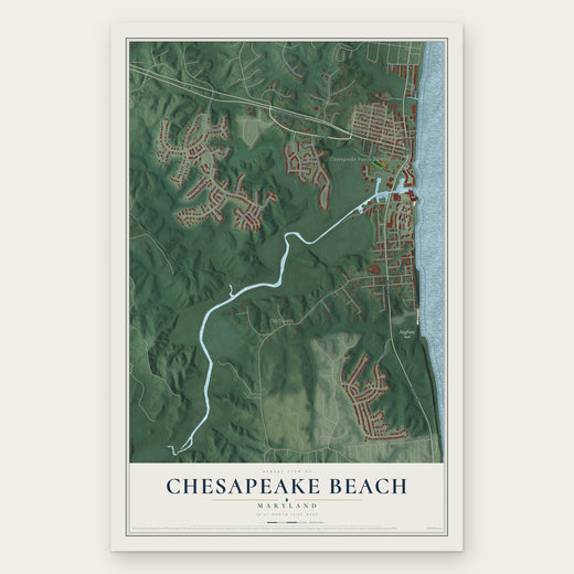 Chesapeake Beach, Maryland map print, the full design
