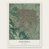 Saratoga, California map print, the full design
