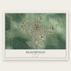 Bloomfield, Nebraska map print, the full design