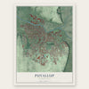 Puyallup, Washington map print, the full design