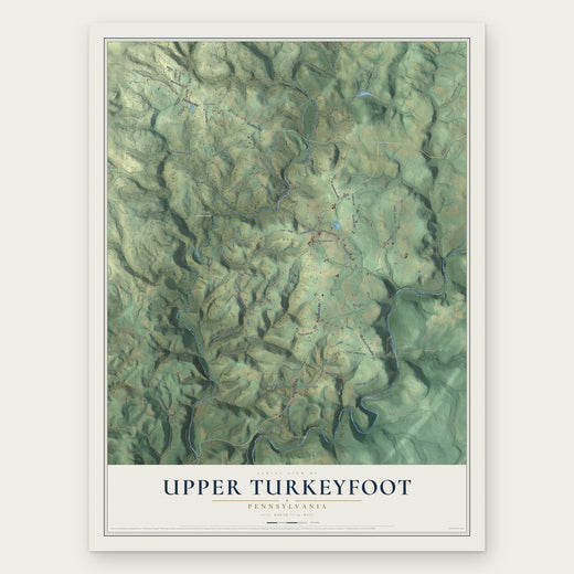 Upper Turkeyfoot, Pennsylvania map print, the full design