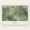 Nash, Texas map print, the full design