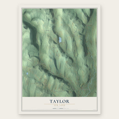 Taylor, New York map print, the full design