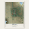 Brocket, North Dakota map print, the full design