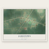 Jamestown, South Carolina map print, the full design