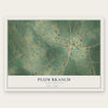 Plum Branch, South Carolina map print, the full design