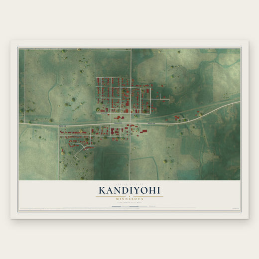 Kandiyohi, Minnesota map print, the full design