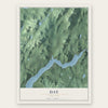 Day, New York map print, the full design