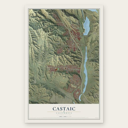 Castaic, California map print, the full design