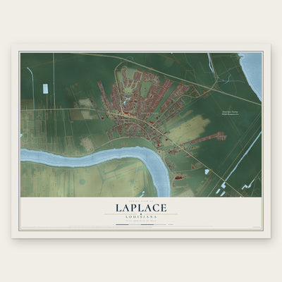Laplace, Louisiana map print, the full design