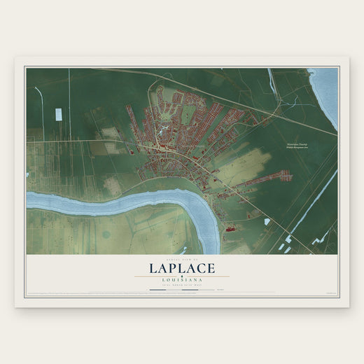 Laplace, Louisiana map print, the full design