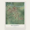 Pecatonica, Illinois map print, the full design