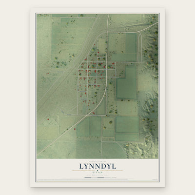 Lynndyl, Utah map print, the full design