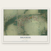 Brooker, Florida map print, the full design