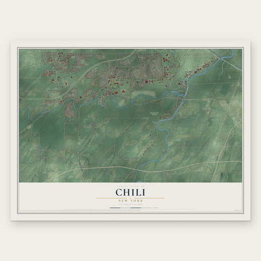 Chili, New York map print, the full design