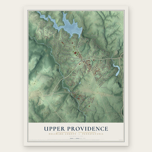 Upper Providence, Delaware County, Pennsylvania map print, the full design