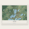 Avon, Minnesota map print, the full design