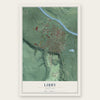 Libby, Montana map print, the full design