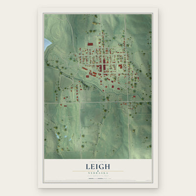 Leigh, Nebraska map print, the full design