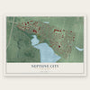 Neptune City, New Jersey map print, the full design